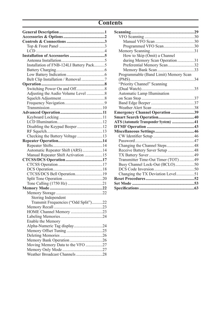 Yaesu FT-252 — Operating Manual Guide Documentation — 68 Pg — Half Size 5.5x8.5