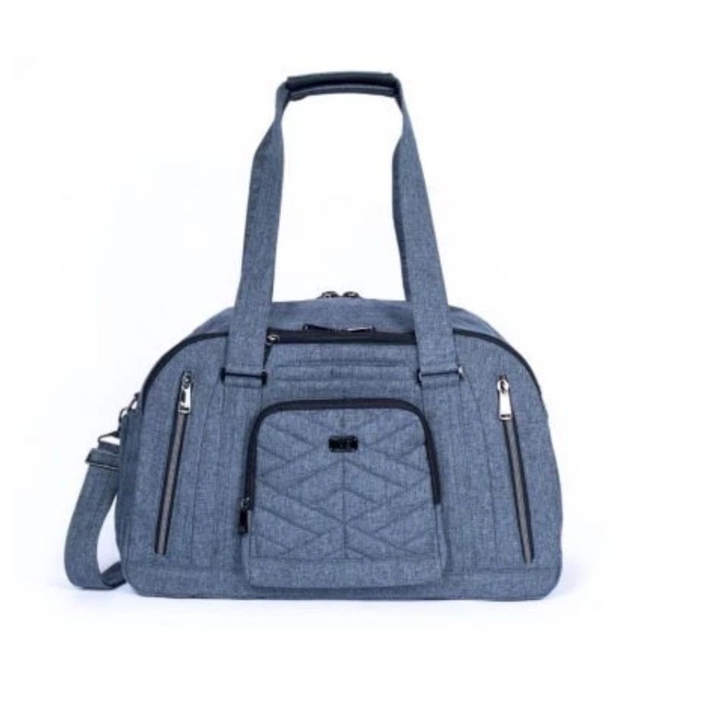 Lug Propeller Overnight Bag Quilted Grey Weekender