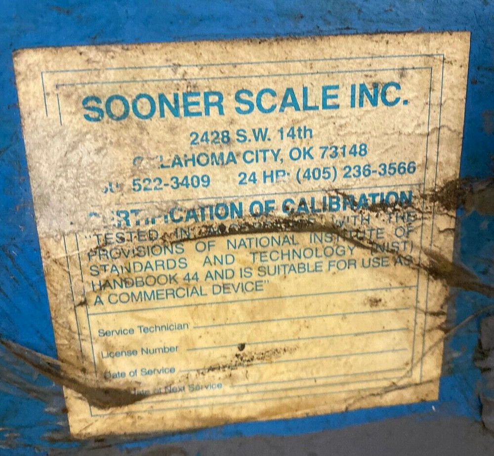 FAIRBANKS PORTABLE PLATFORM SCALE; MAX CAPACITY: 1250 LBS