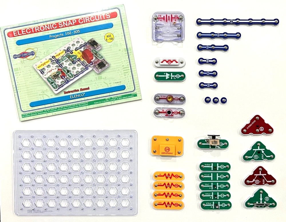 ELECTRONIC SNAP CIRCUITS KIT - Complete Set (Projects 102-305)  By ELENCO (2012)