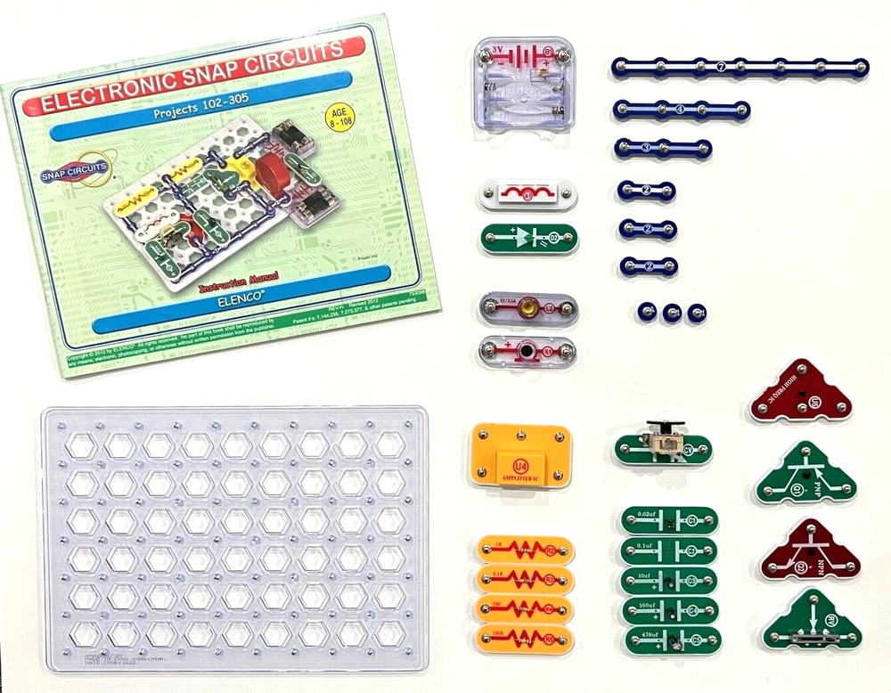 ELECTRONIC SNAP CIRCUITS KIT - Complete Set (Projects 102-305) By ELENCO (2012)