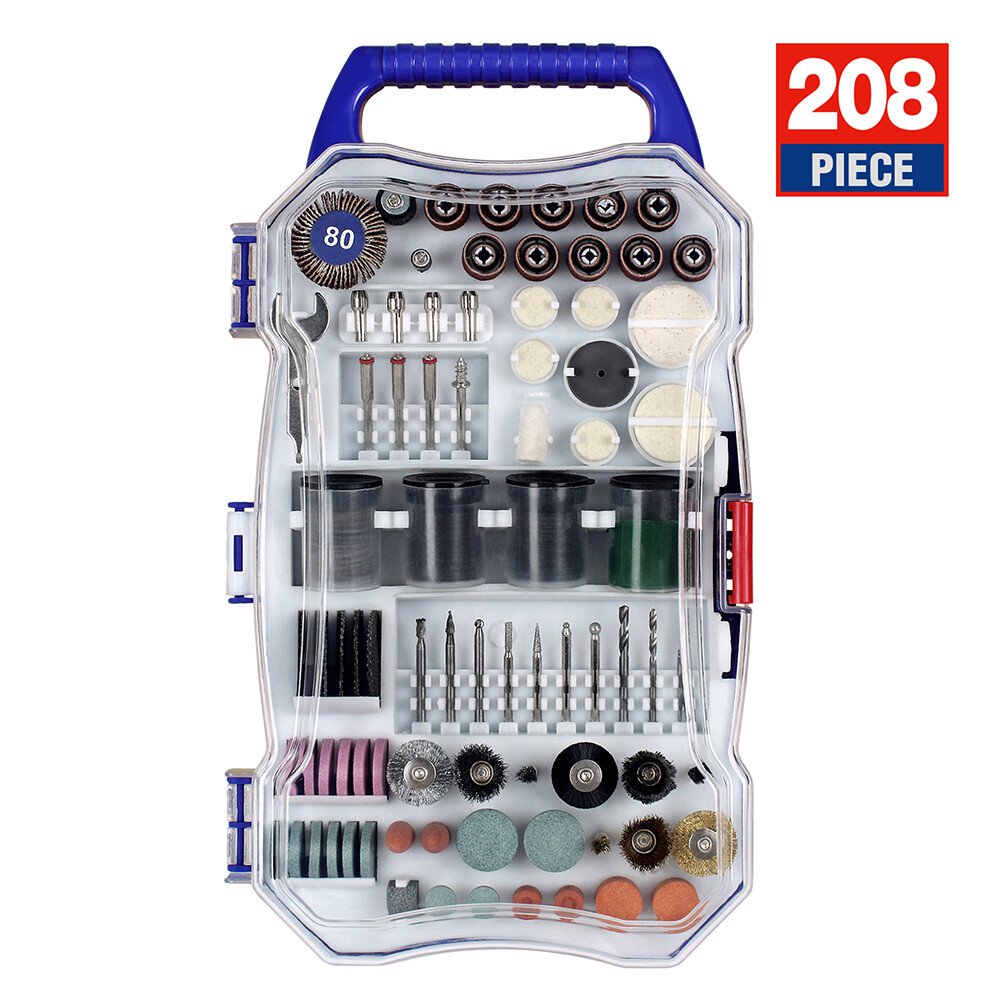 WORKPRO 208PC Rotary Tool Dremel Accessory Kit Grinding Sanding Polishing Set US
