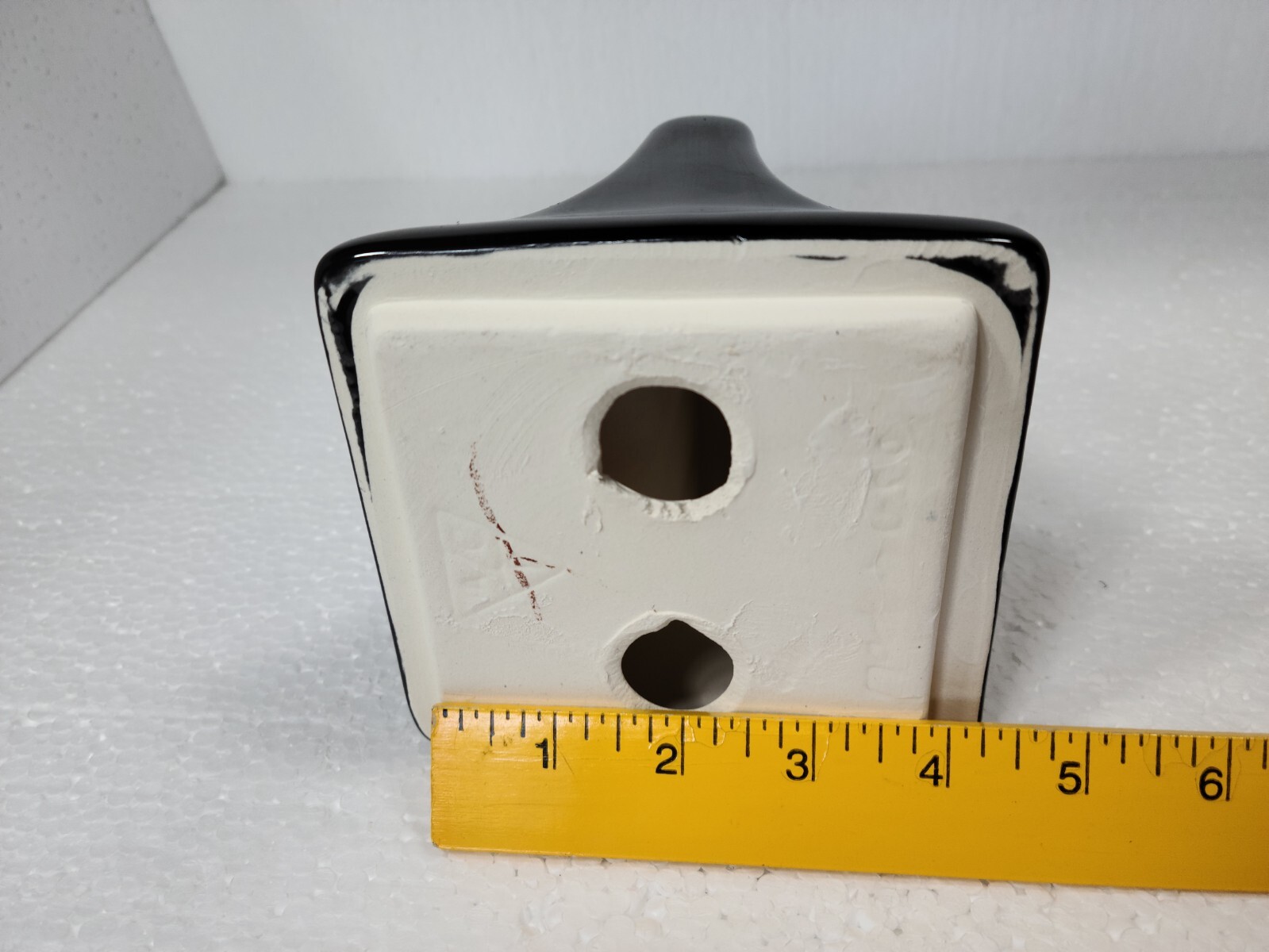 Vintage Black Ceramic Tile Soap Dish Tumbler Cup Tray Toothbrush Holder Set