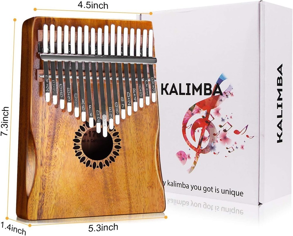 Complete Kalimba Thumb Piano Set: 17 Keys, Accessories & Easy Learning Guide