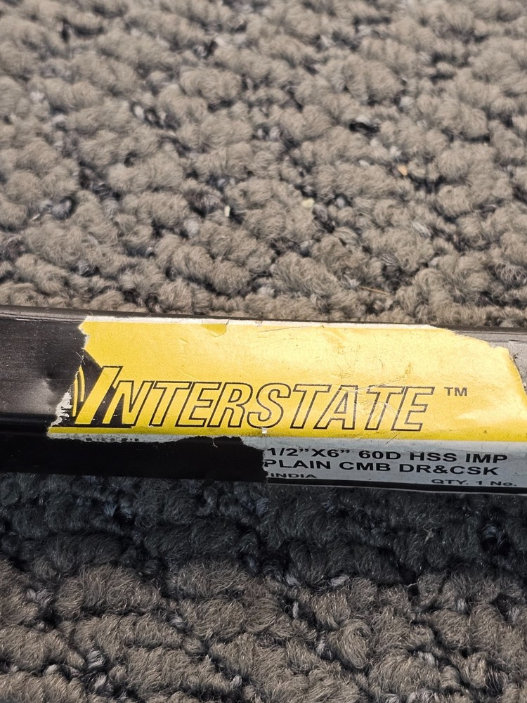 INTERSTATE 4-1/2" X 6" 60D HSS Plain Combo Drill & Countersink