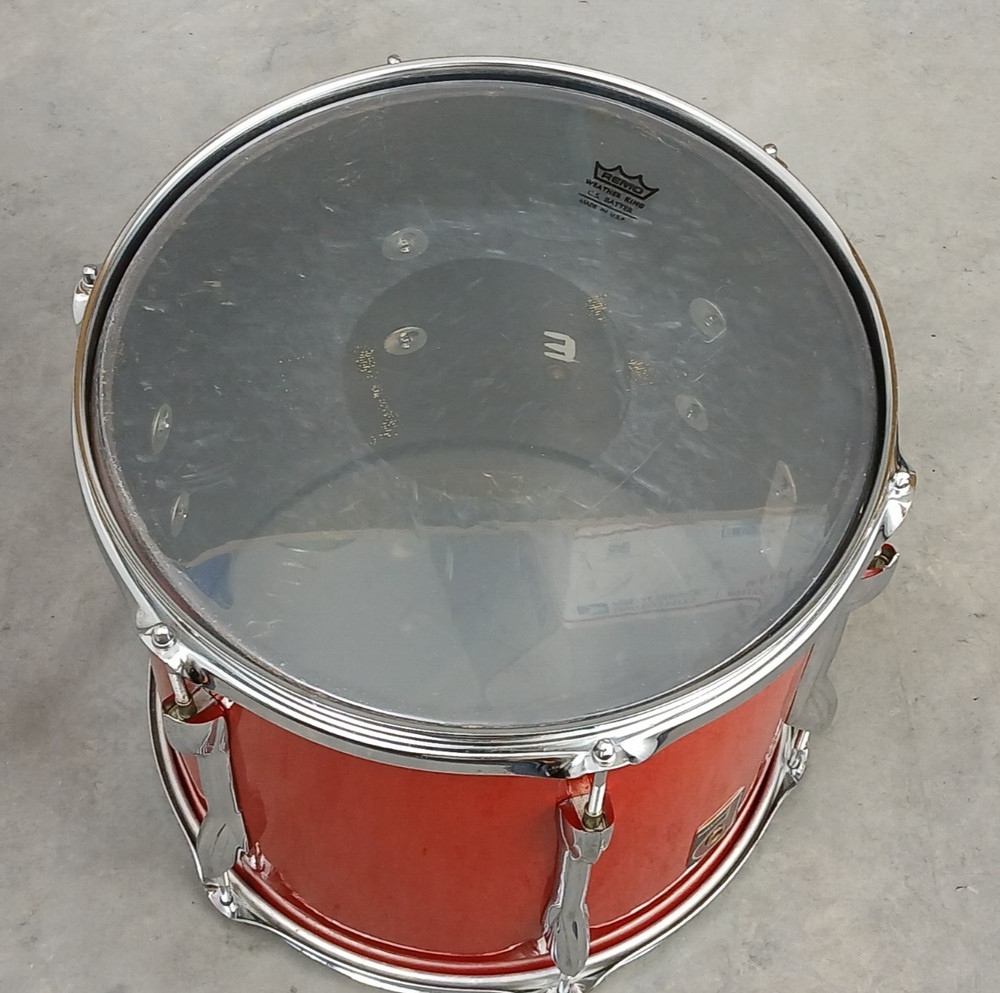 PREMIER 13" RED TOM DRUM, ENGLAND