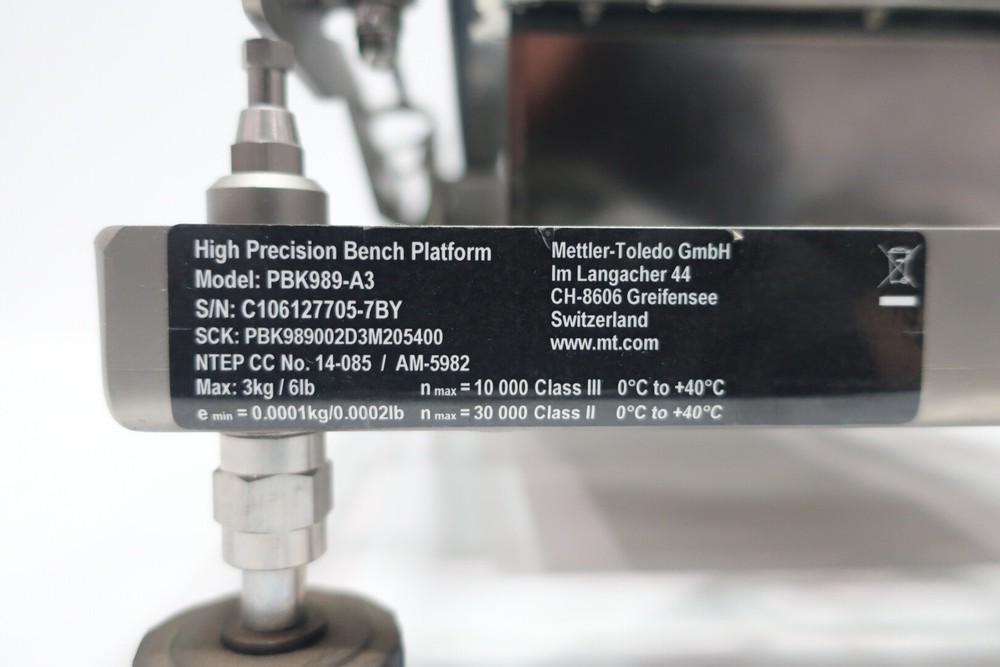 Mettler Toledo PBK989-A3 High Precision Bench Platform
