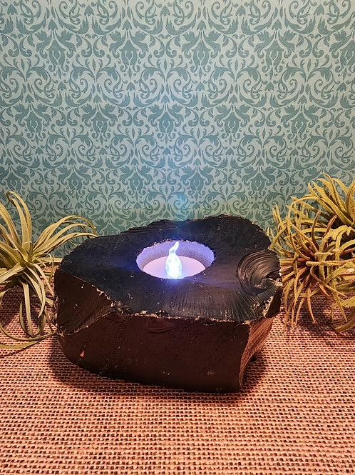 Obsidian Candle Holder