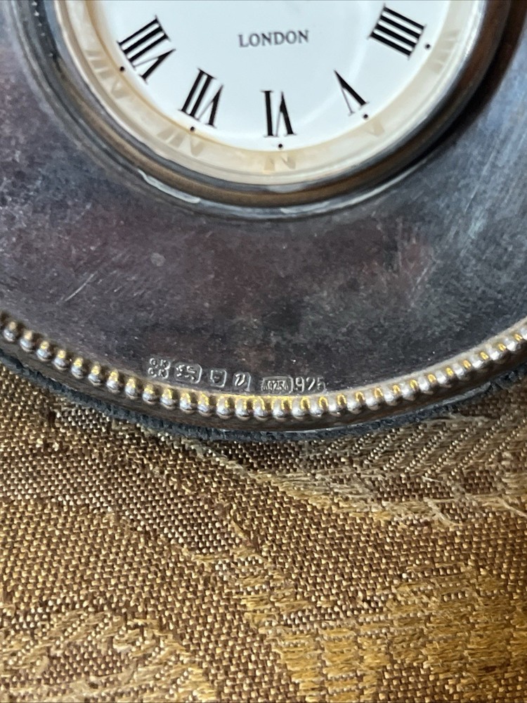 Silver Mounted Kitney And Co Quartz Clock