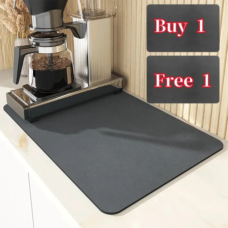 Super Large Kitchen Absorbent Mat Draining Coffee Dish Drying Mat Quick Dry