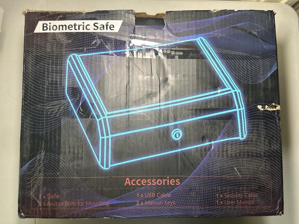 Gun Safe, Biometric Safe Box for 2 Pistols