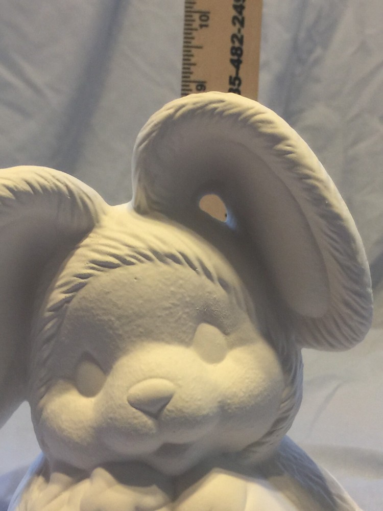 Bunny Bear 9" T Clay Magic 1494 Easter Rabbit Ceramic Bisque Ready to Paint