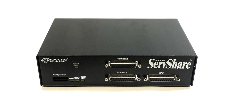 Black Box ServShare Two-Port ServSwitch KVM Switch KV752AE NOS