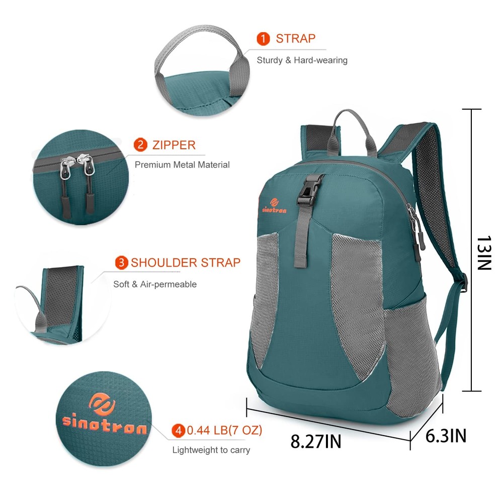 22L Lightweight Packable Hiking Backpack Small Hiking Backpack Day Pack for W...