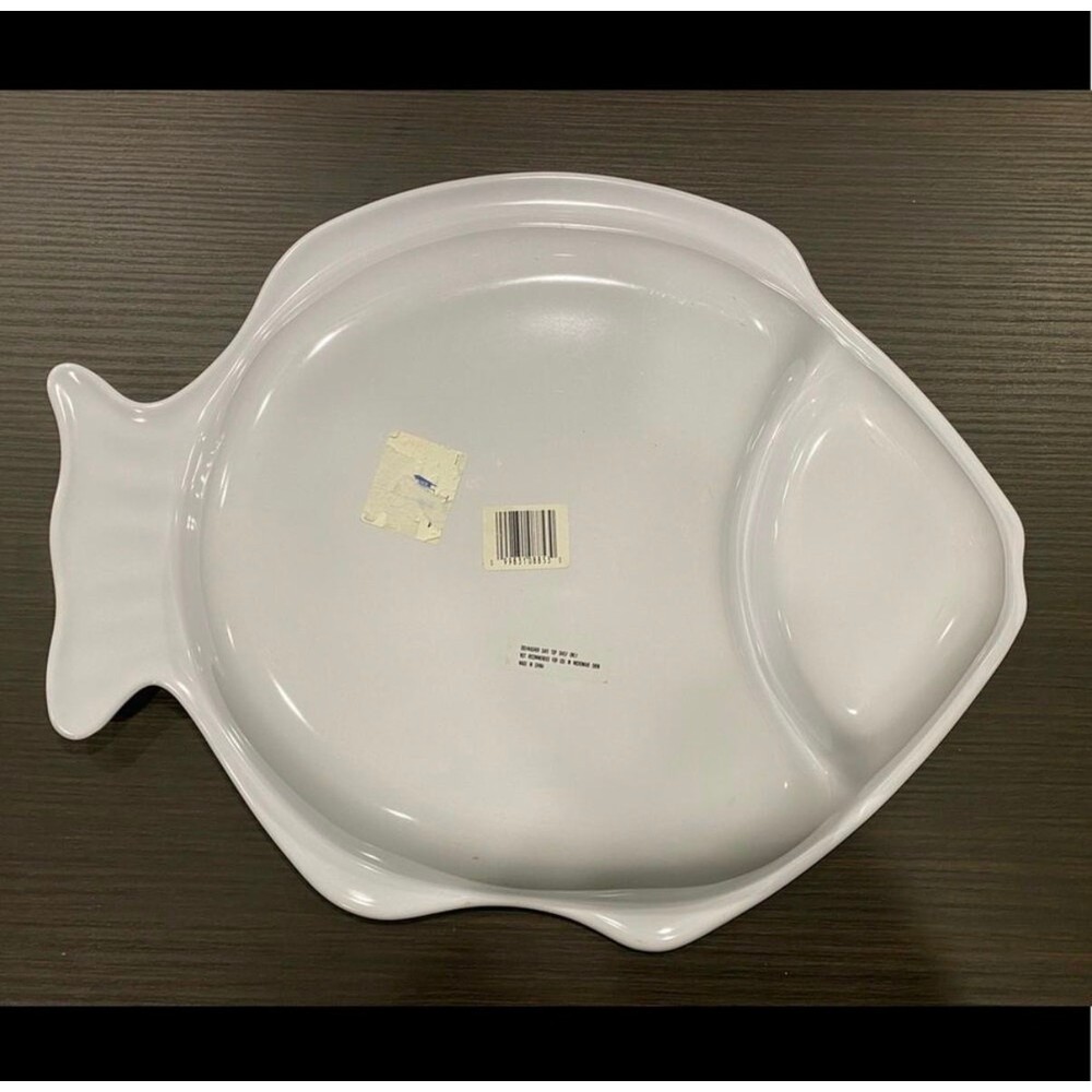 Bright Colorful Tropical Fish Plastic Chip & Dip Platter Server