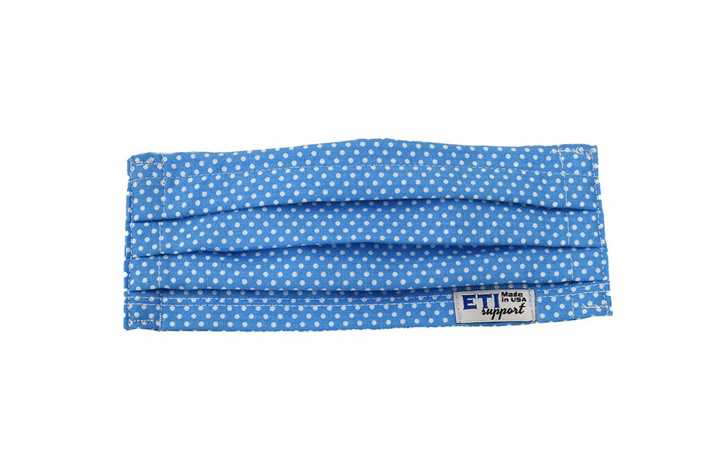 Blue Polka Dot Face Mask