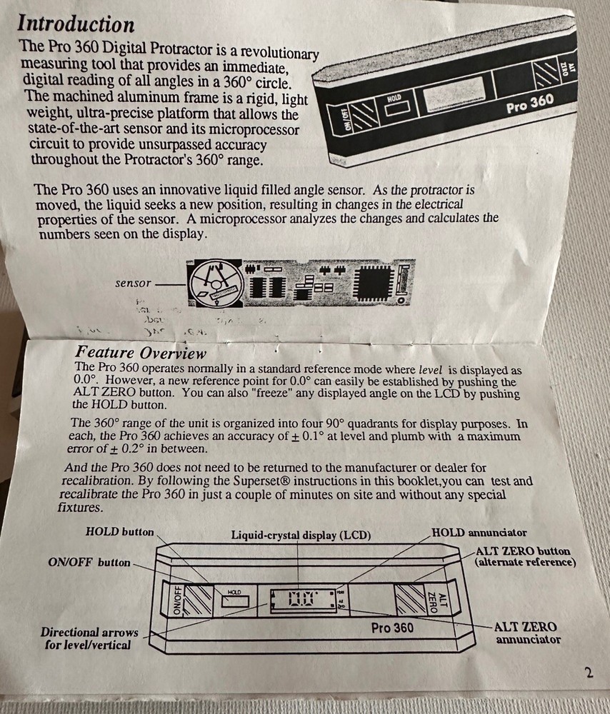 Set Of Four Digital Protractor, 360, Two Cases