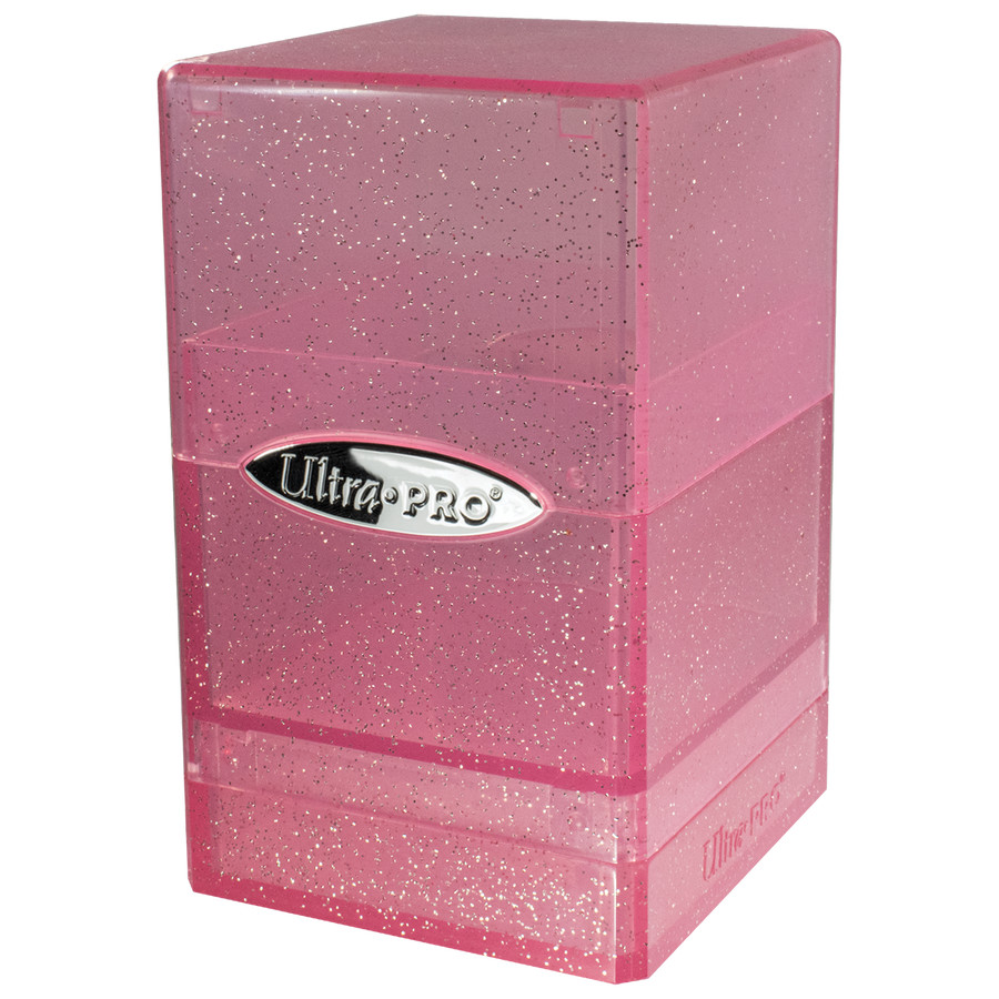 1 Ultra PRO Glitter Pink Satin Tower Deck Box
