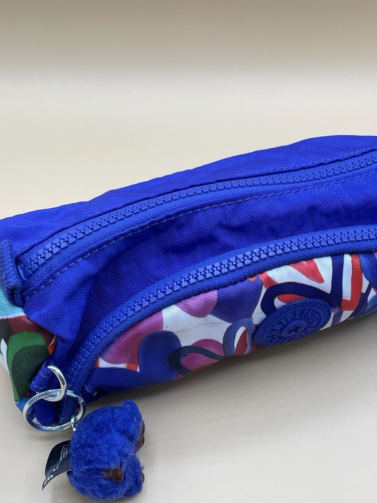 Kipling Pencil Case PURPLE with Monkey HEARTS Cool Craft Work