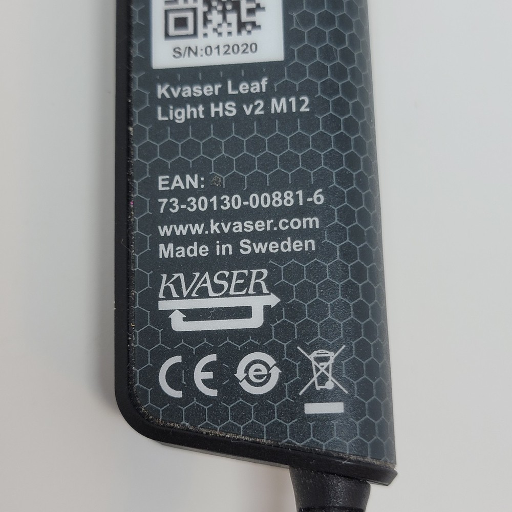 Kvaser Leaf Light HS V2 M12 USB to CAN Bus Interface, Marine Version