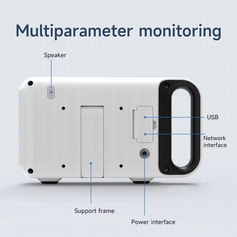 7" Portable Multi-Parameter Patient Monitor, Touch Screen