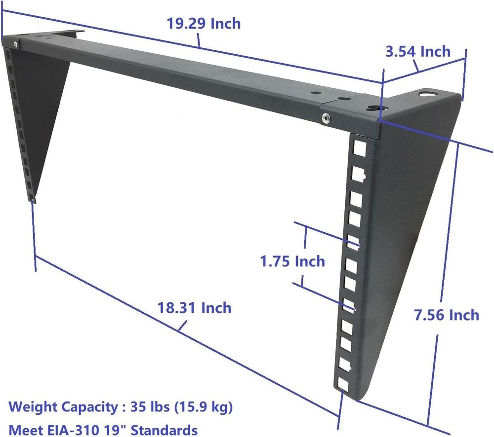 4U 19 Inch Vertical Wall Mount Rack Lightweight Wall Mountable Server Rack fo...
