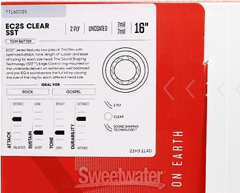 Evans EC2 Drumhead - 16" - Clear