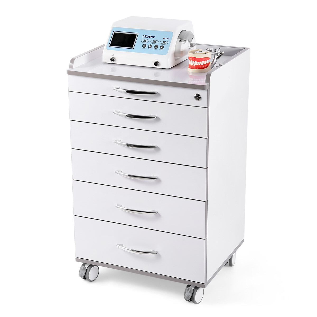 5 layers Medical Dental Trolley Carts Mobile Cart Instrument With 360° wheels