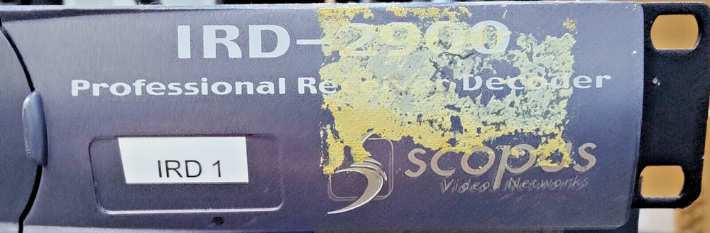 Scopus IRD-2900, Professional Receiver Decoder, Video Networks