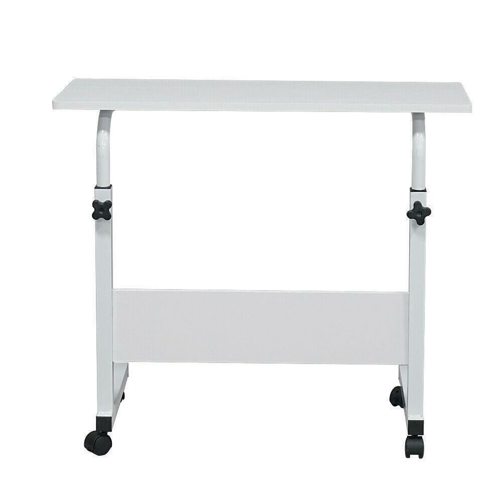 Mobile Laptop Desk Adjustable Tray Table Portable Side Table Computer Stand