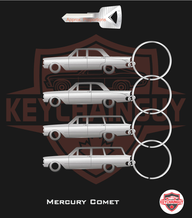 1960 - 1963 Mercury Comet Laser Cut Key Chains