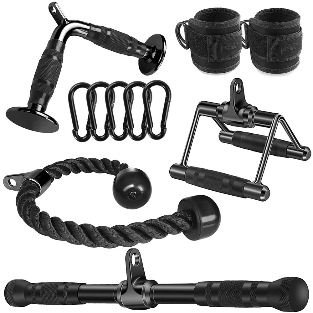 Triceps Pull Down Attachment,Cable Machine Accessories for Home Gym，LAT Pull ...