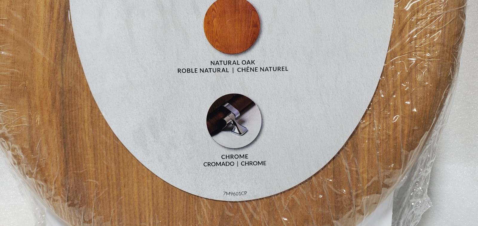 NEW Mayfair Natural Reflections Round Toilet Seat Natural Oak Wood Veneer Finish