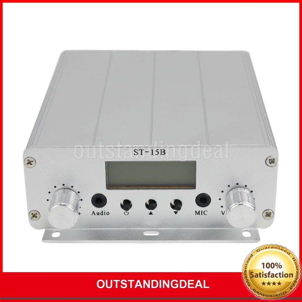ST-15B 76MHz-113MHz 15W FM Broadcast Transmitter with TNC Interface ot25