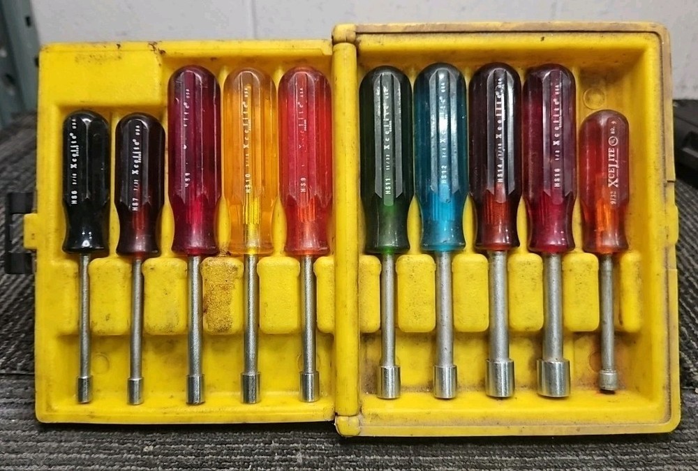 Xcelite HS618N 10pc Hollow Shaft Nut Driver Set with Hard Case