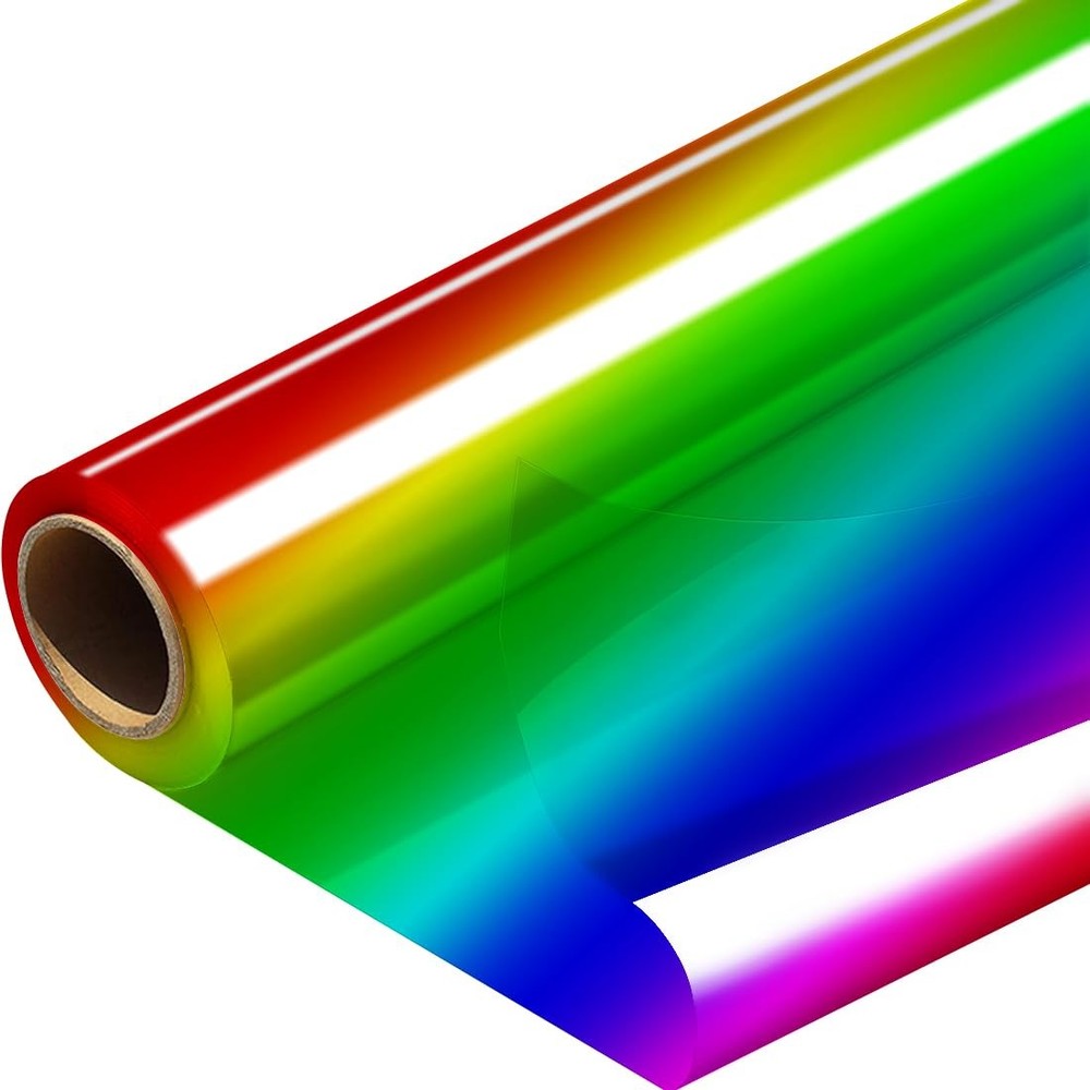 PerkHomy Folio Colored Cellophane Wrap Roll 32 x 100 Folded 3 Mil Thick Cello...