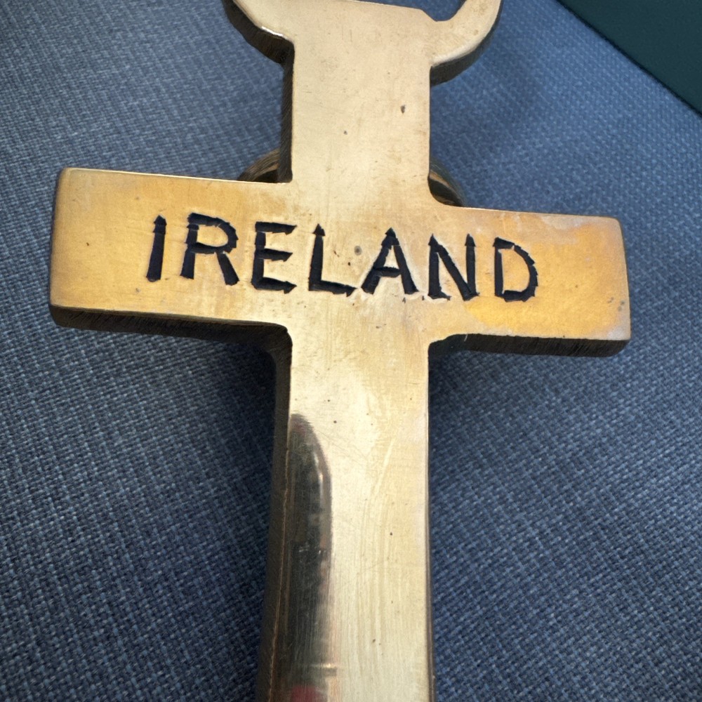 Solid Brass Anchor Door Knocker With Ireland Engraved