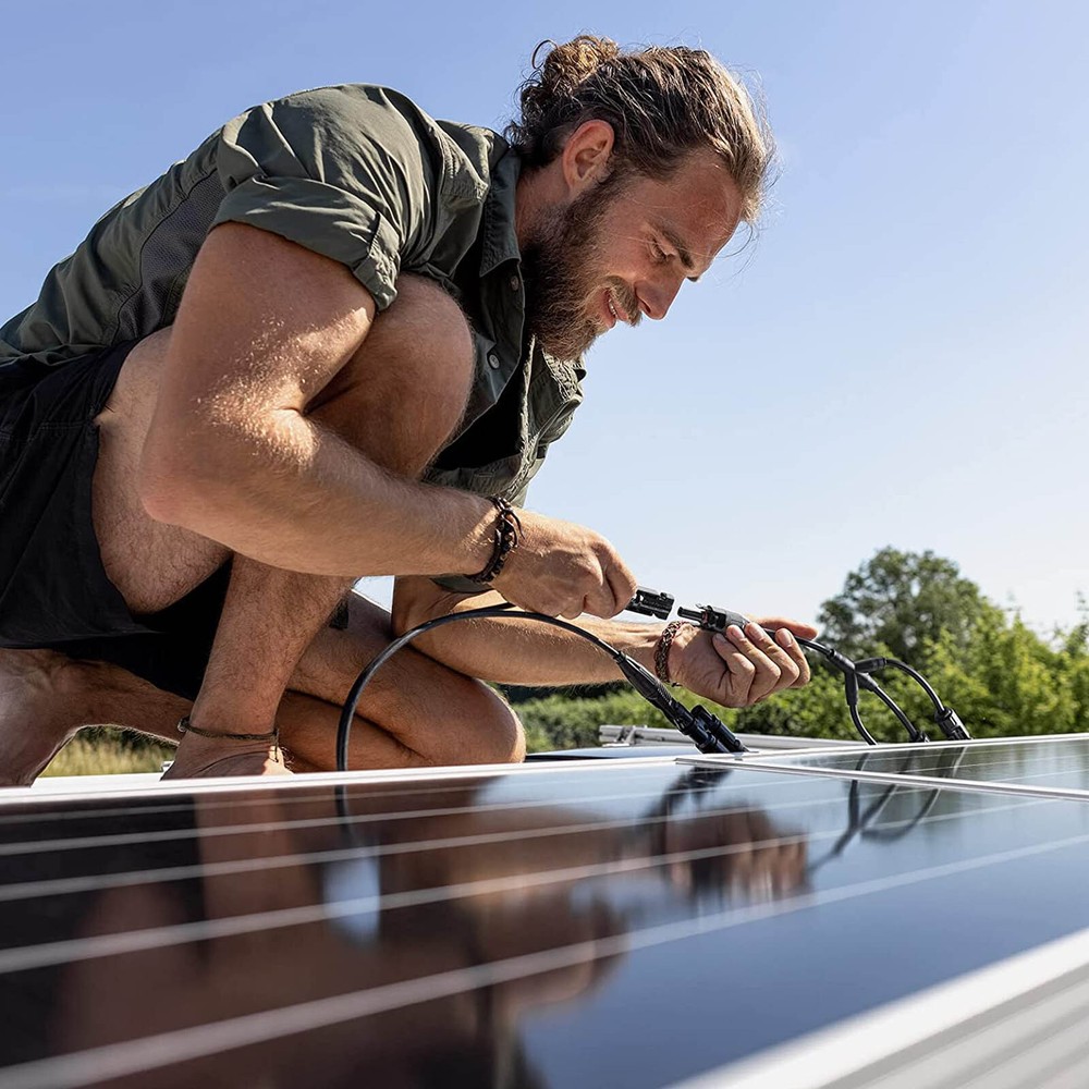 1 Pair Solar Panel Cable 1-3 Y Type Solar Panel Adapter Extension Cable IP67