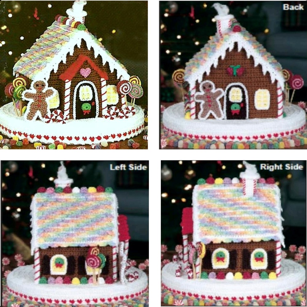 Gingerbread House Crochet Pattern, Christmas Decor