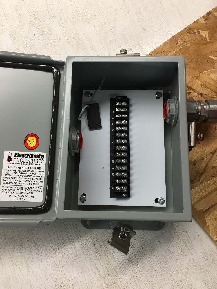 United Equipment Automatic Return Cable Reel w/ Wiring Enclosure & 18/12 Wire