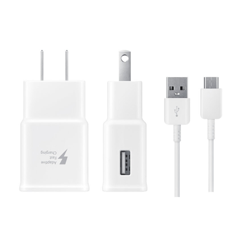 Original Samsung Galaxy S10 S10e Plus Fast Charge Wall Adapter & 1M Type C Cable
