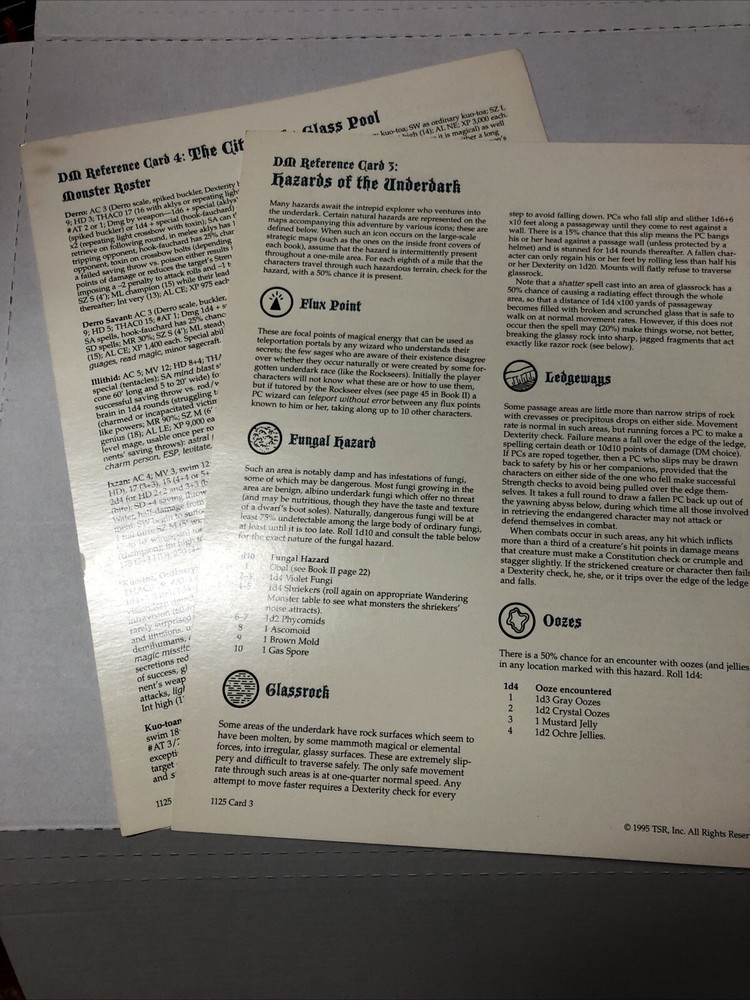 AD&D Dungeons & Dragons Night Below An Underdark Campaign