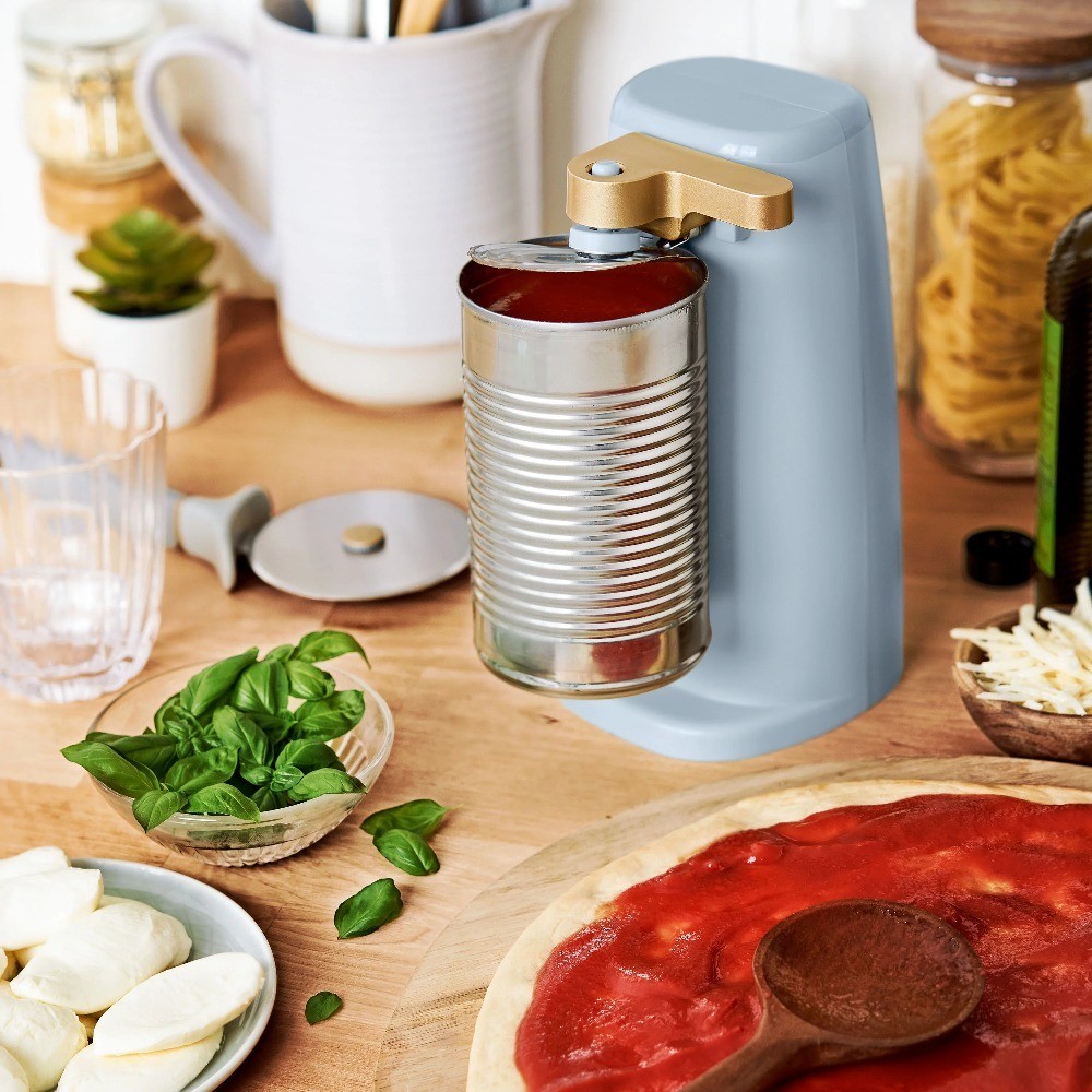 Electric Can Opener, Easy-Prep Kitchen Tool in Cornflower Blue