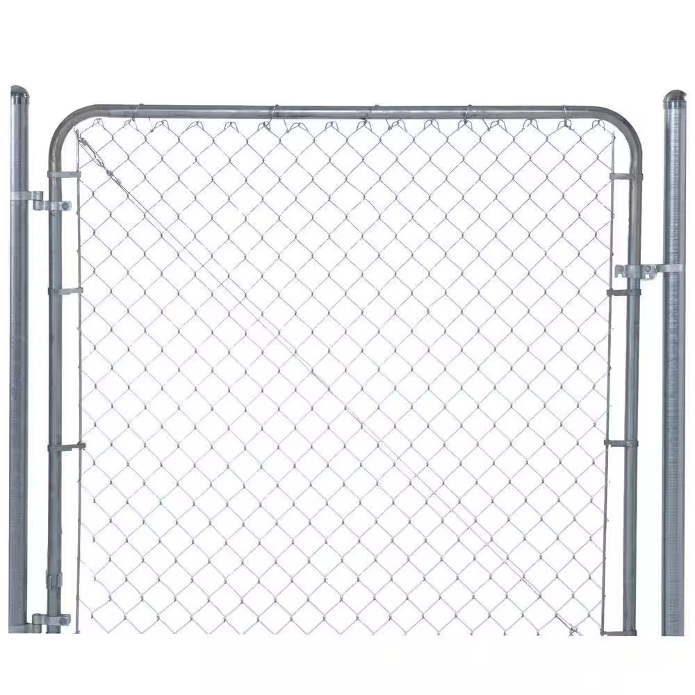 Expandable Chain Link 6 Ft. W X 4 Ft. H Galvanized Steel Fence Gate Kit