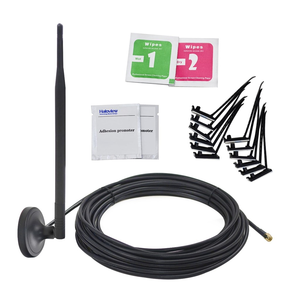 Haloview 2.4G Wireless 49ft Extension Antenna for Camera Black
