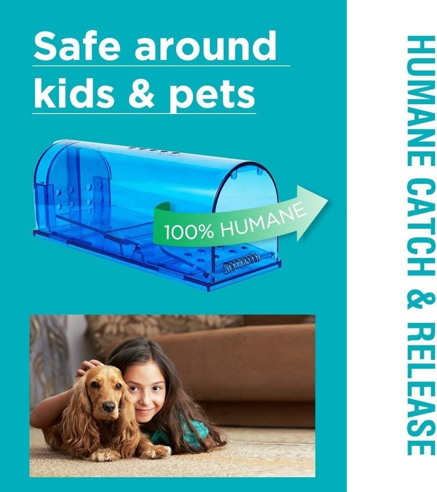 Blinc 2-Pack Humane Mouse Trap Reusable No-Kill Indoor Outdoor Safe