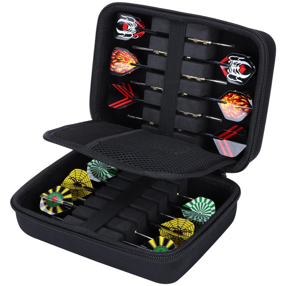 Hard Case Compatible with 12 Pcs Steel Tip or Soft Tip Darts Set, Storage Hol...
