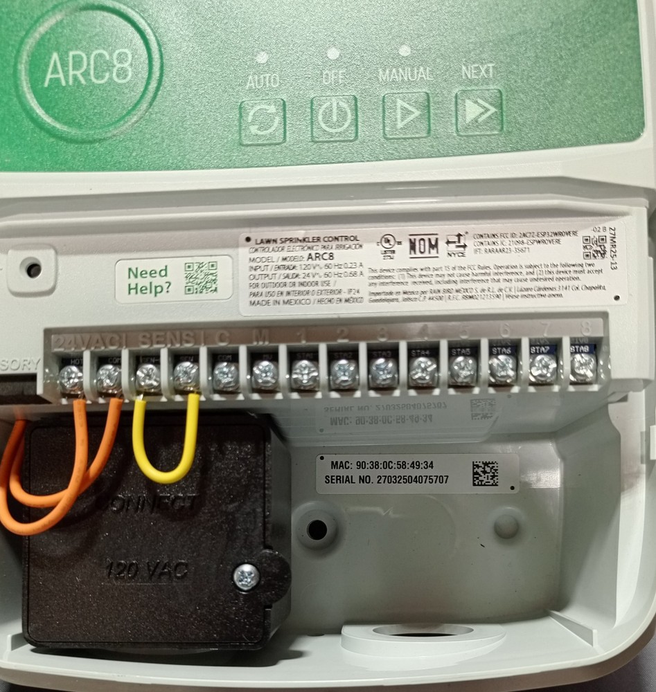 Rainbird Irrigation Controller 120 VAC