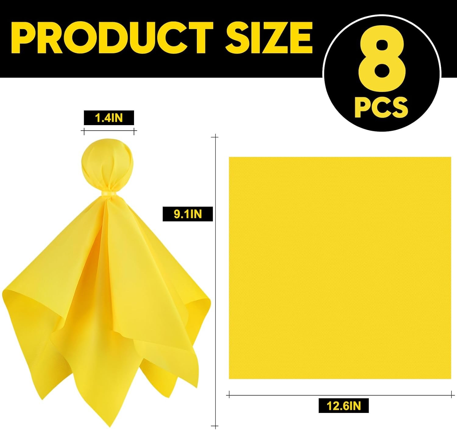 8 PCS Yellow Penalty Flag Football Flags Referee Game Party Accessory