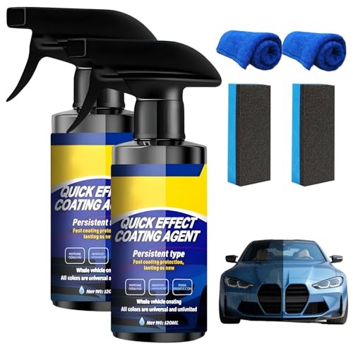 2Pcs Car Nano Coating Spray,Quick Effect Coating Agent for Car, Upgrade